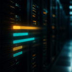 Серверные стойки и абстрактные индикаторы нагрузки CPU на VPS